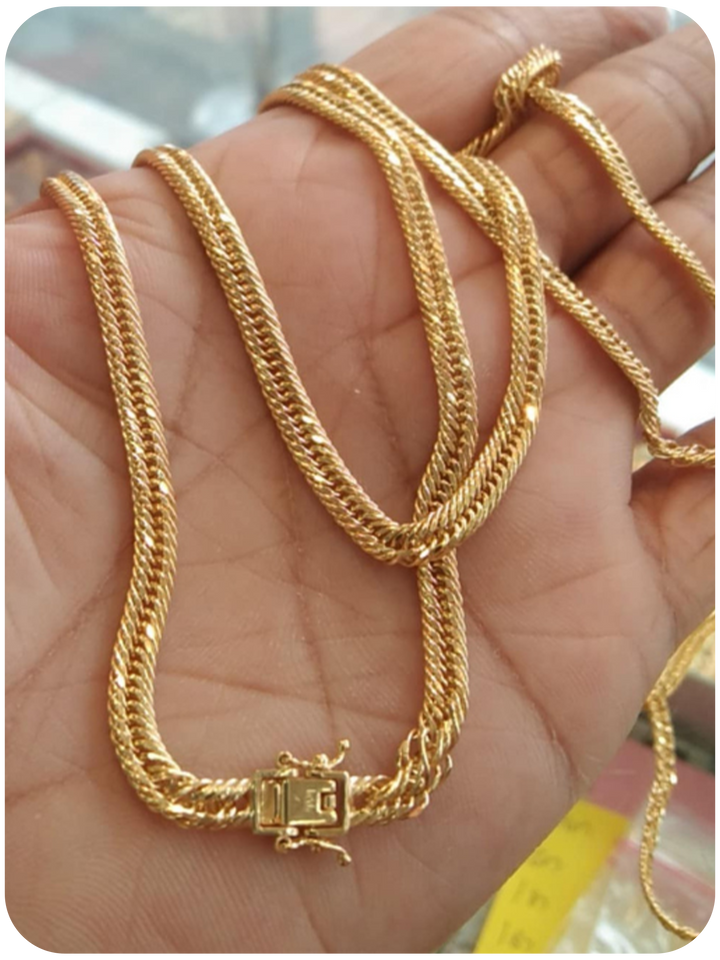 TRIPPLE LOCK NECKLACES SIZE 16,18,20,22,24