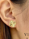 18K CLOVER STUD EARRING