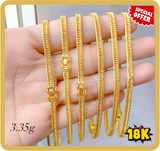 18K Saudi Gold Bracelet โ Size 7.5