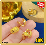 18K Saudi Gold Earrings