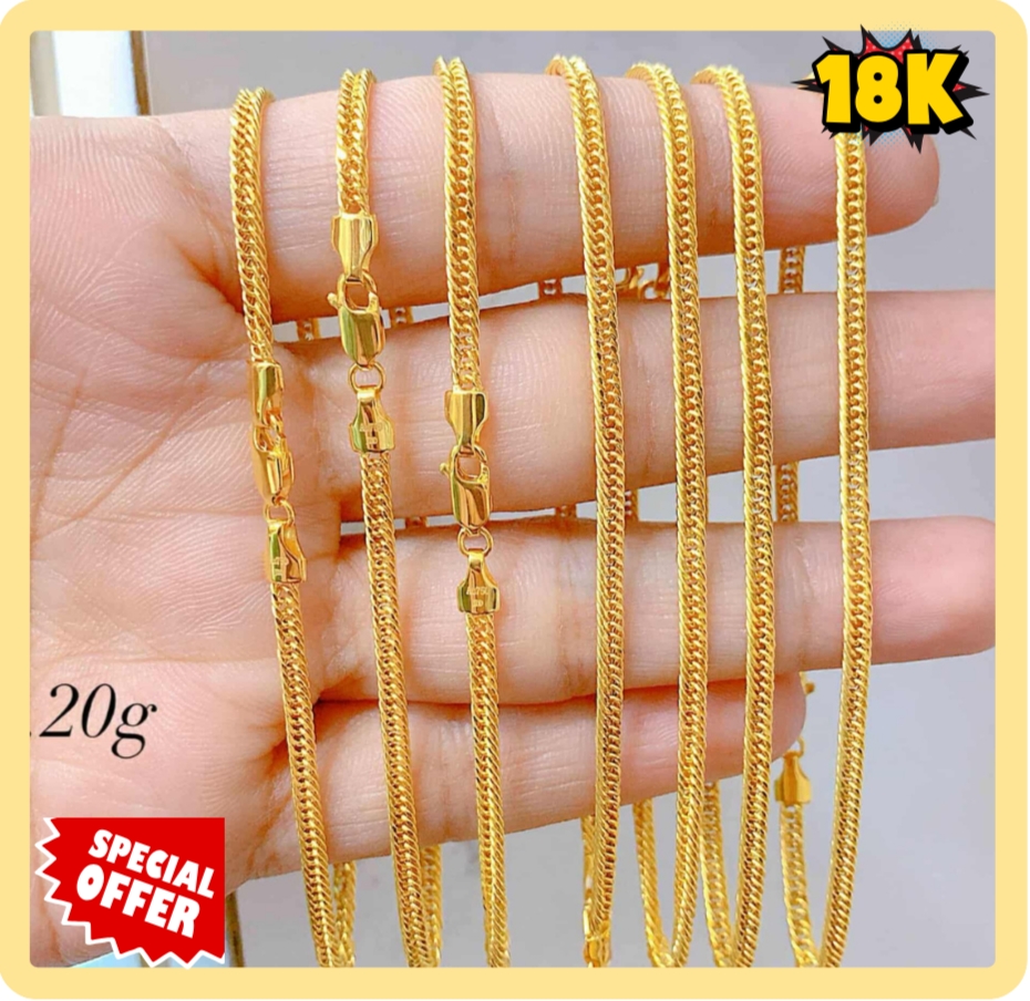 18K Gold Flat Chain Bracelet β 2g to 2.2g