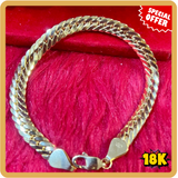 18K SNAKE BRACELET HALLOW TYPE SIZE 7.5