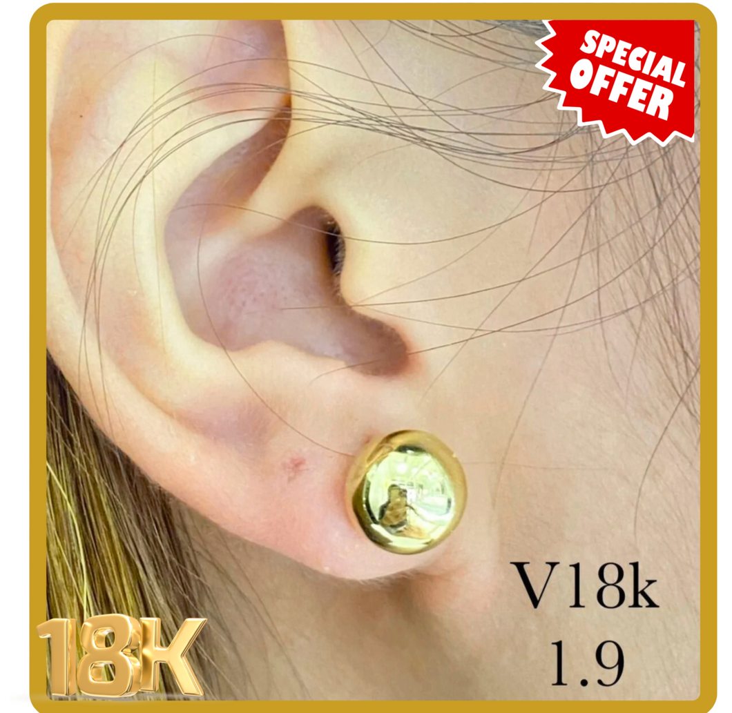 STUD BALL EARRING PLAIN