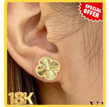 18K CLOVER STUD EARRING