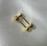 SCREW LOCK/DERUSCAS STUD PLAIN EARRINGS