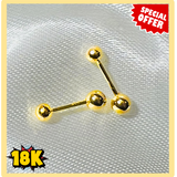 SCREW LOCK/DERUSCAS STUD PLAIN EARRINGS