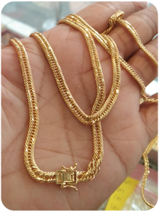 TRIPPLE LOCK NECKLACES SIZE 16,18,20,22,24
