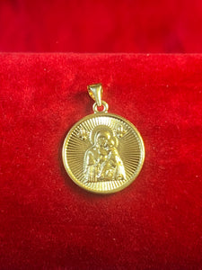 18K MOTHER & CHILD PENDANT 18MM OPENBACK