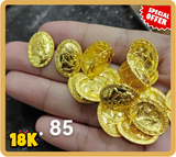 18K Saudi Gold Cameo Earrings – Medallion Style