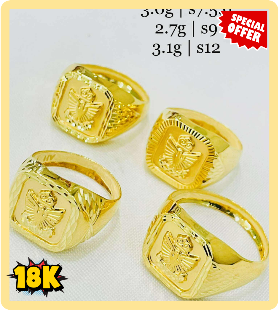 Eagle Crest 18K Signet Ring