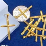 LIGHTWEIGHT CROSS PENDANT OPENBACK PLAIN