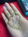 18K FLAT HARDWARE BRACELET SIZE 7