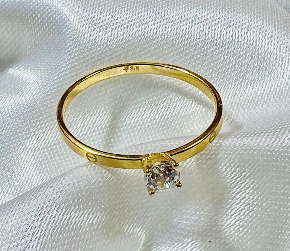 18k Cartier Ring with russian stones