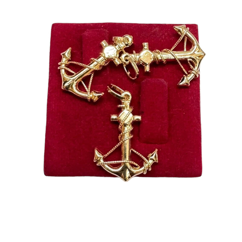18K ANCHOR PENDANT SOLID