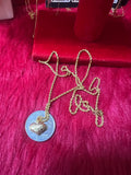 18K ROPE WITH HEART PENDANT SIZE 20