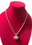 18K ROPE WITH HEART PENDANT SIZE 20