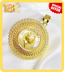18K GOLD CAMEO PENDANT