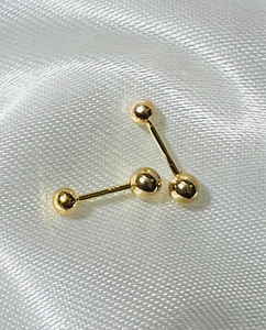 SCREW LOCK/DERUSCAS STUD PLAIN EARRINGS