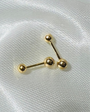 SCREW LOCK/DERUSCAS STUD PLAIN EARRINGS