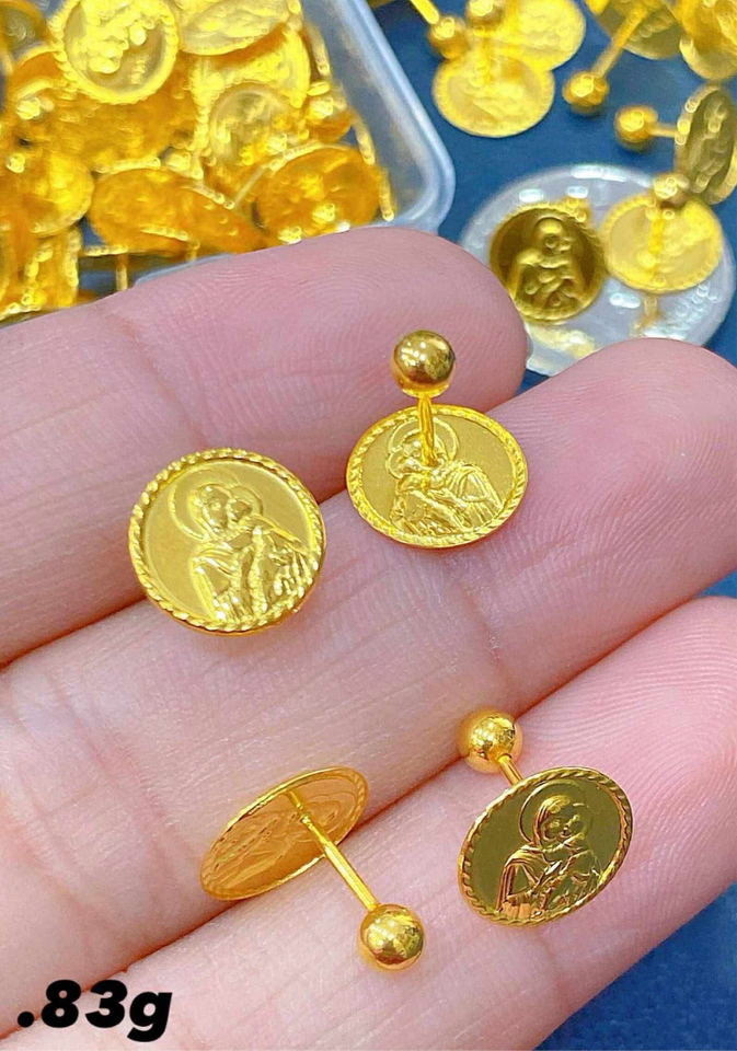 CAMEO Screw lock/Seruscas Stud Earring