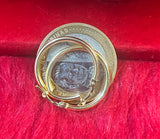 18K LOOP PLAIN EARRING 25MM