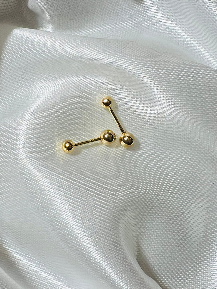 SCREW LOCK/DERUSCAS STUD PLAIN EARRINGS