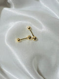 SCREW LOCK/DERUSCAS STUD PLAIN EARRINGS