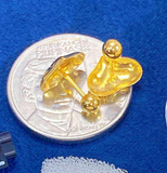 HEART STUD EARRING 12MM OPEN BACK