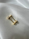 SCREW LOCK/DERUSCAS STUD PLAIN EARRINGS
