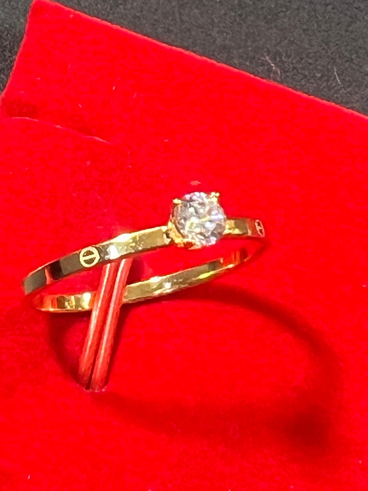 18k Cartier Ring with russian stones