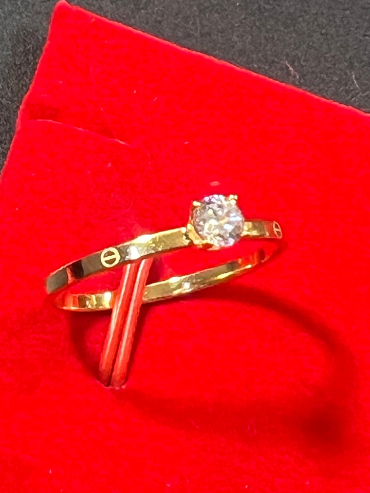 18k Cartier Ring with russian stones