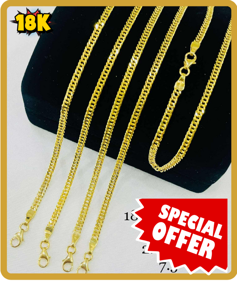 18K JAPAN STYLE BRACELET 7.5