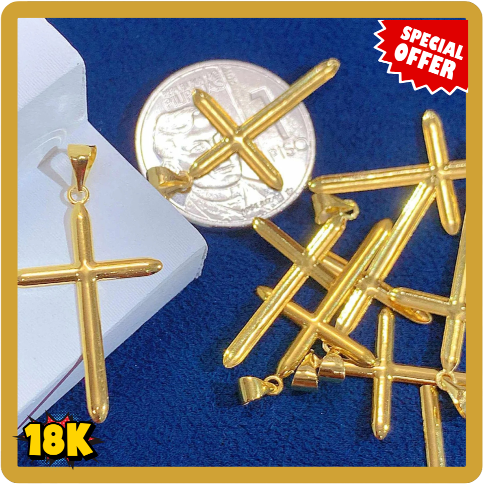 LIGHTWEIGHT CROSS PENDANT OPENBACK PLAIN