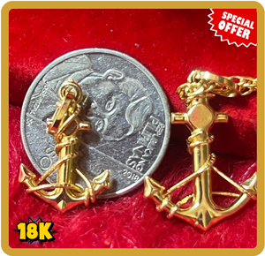 18K ANCHOR PENDANT SOLID