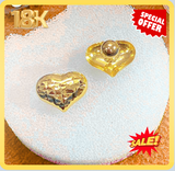 HEART STUD EARRING 12MM OPEN BACK