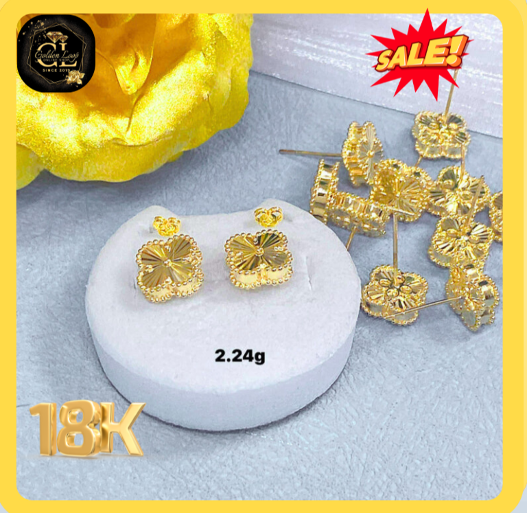 CLOVER STUD EARRING 12MM